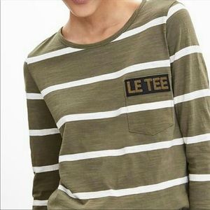 Le tee banana republic striped long sleeve